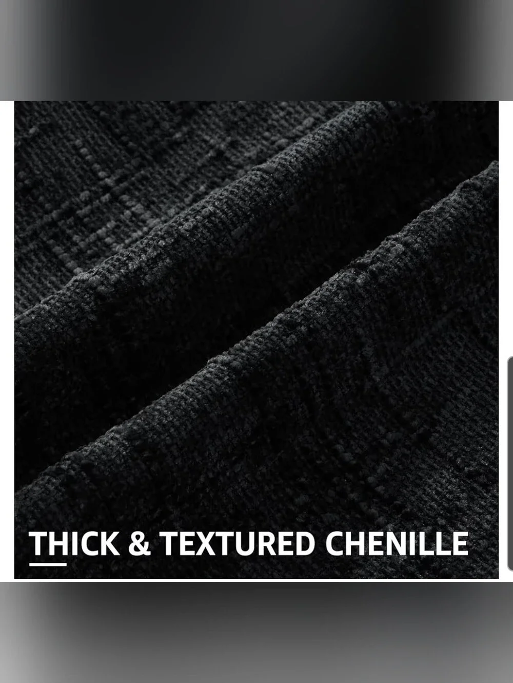 Black Chenille Textured Throw Pillow Covers Set Of 2 Size 20x20